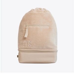 BEIS Beige Terry Cloth Backpack